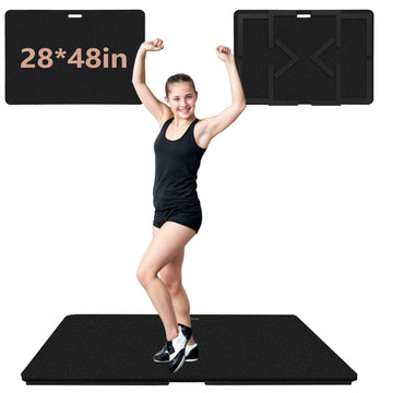 Tap Dance Floor, Portable Tap Dancing Practice Board, Professional Tap Board for Tap Dancing, 48'' L x 28'' W, Black