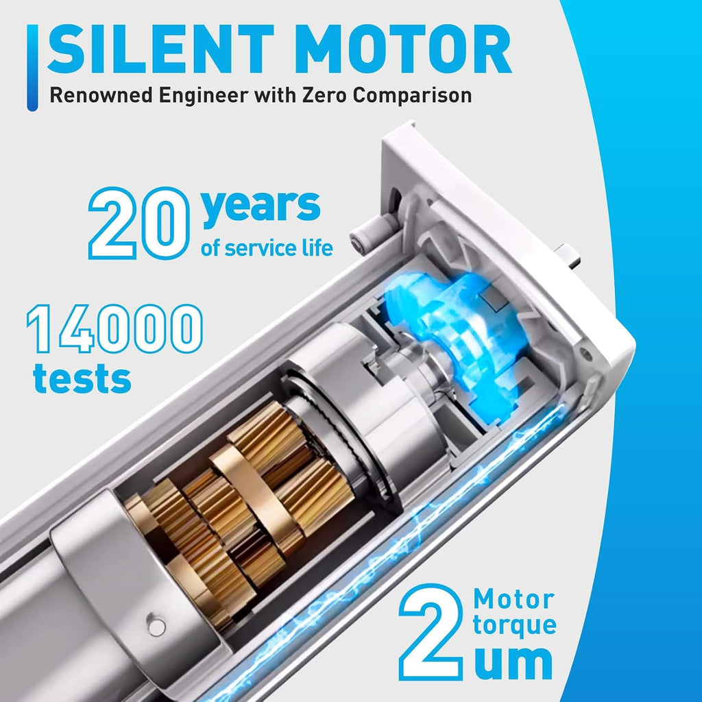 Smart Electric Curtains Track, Ceiling Curtains Track Adjustable Retractable Motorized Curtain Rod From 59 to 106
