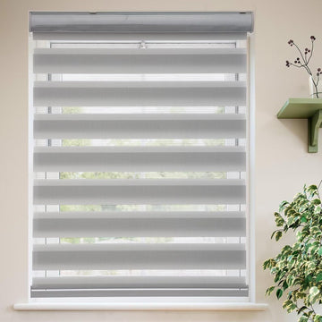 Roller Shades Zebra Blinds Windows Cordless Day and Night Light Filtering Dual Layer Roller Window Blinds & Shades