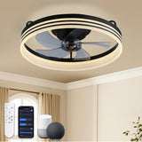 Smart Ceiling Fan with Lights and Alexa/Google Assistant/APP Control, 20" Low Profile Fan with 6 Speeds, for Bedroom, Living Room, Patio A101-B0CRKR6GWL