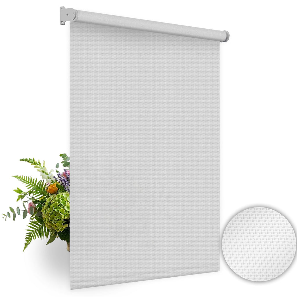 Motorized Solar Screen Roller Shade, 1% Openness, Custom Size