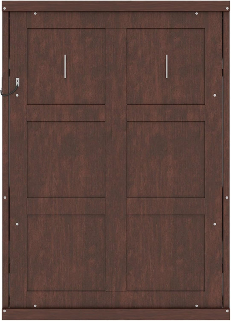 Twin Farmhouse Murphy Bed,Solid Wood Folding Vertical Murphy Wall Bed Cabinet for Bedroom Office,Space-Saving