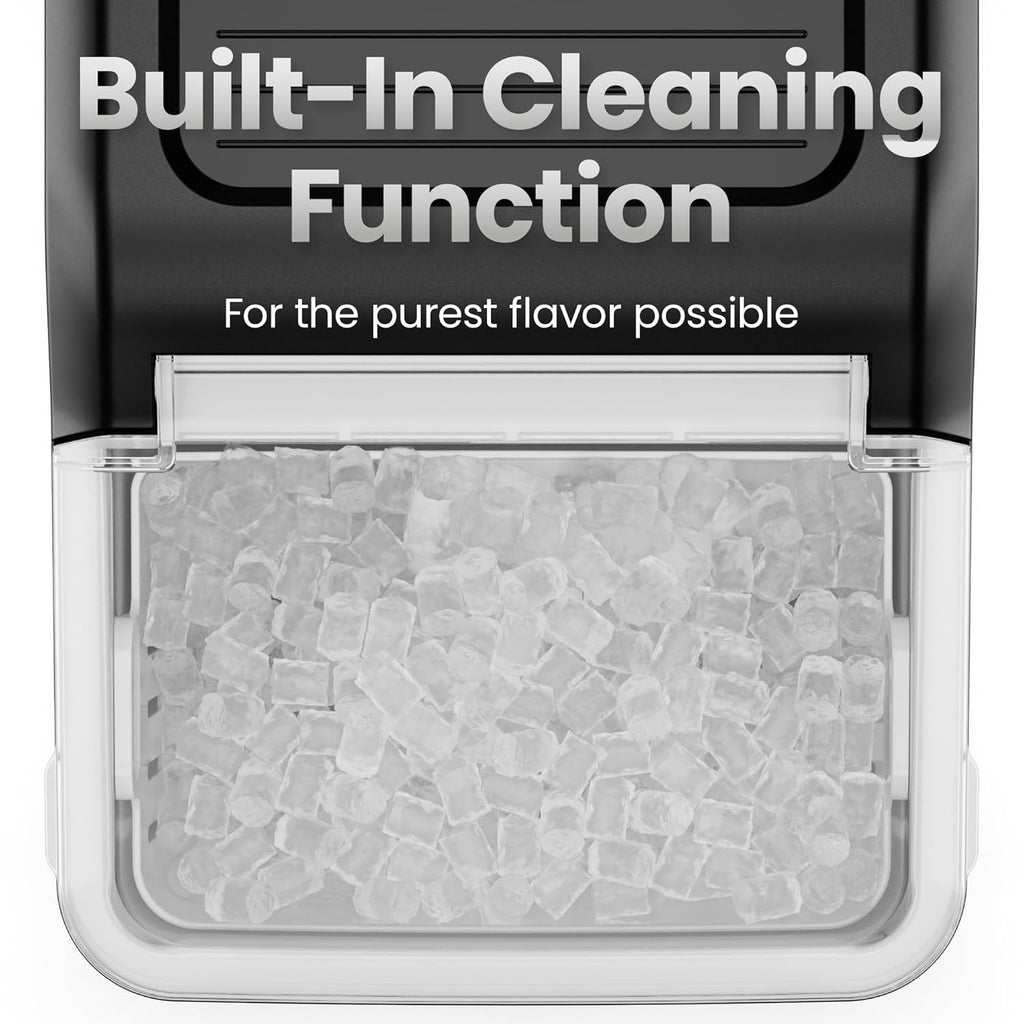 By Nugget Ice Maker Countertop, Pebble Ice Maker Machine, 26 lb in 24 Hours, Ready in 6 Minutes, Removable Ice