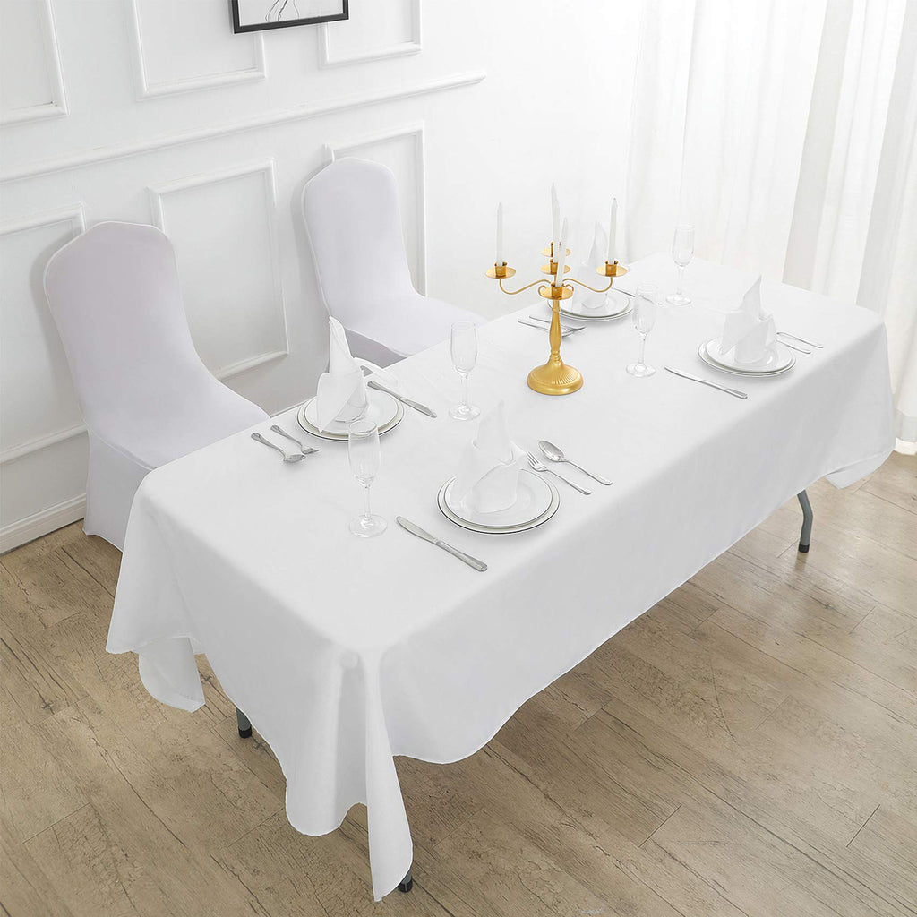 Rectangle Tablecloth 60x120 inch Washable Polyester Fabric Table Cloth for Wedding Party Dining Banquet