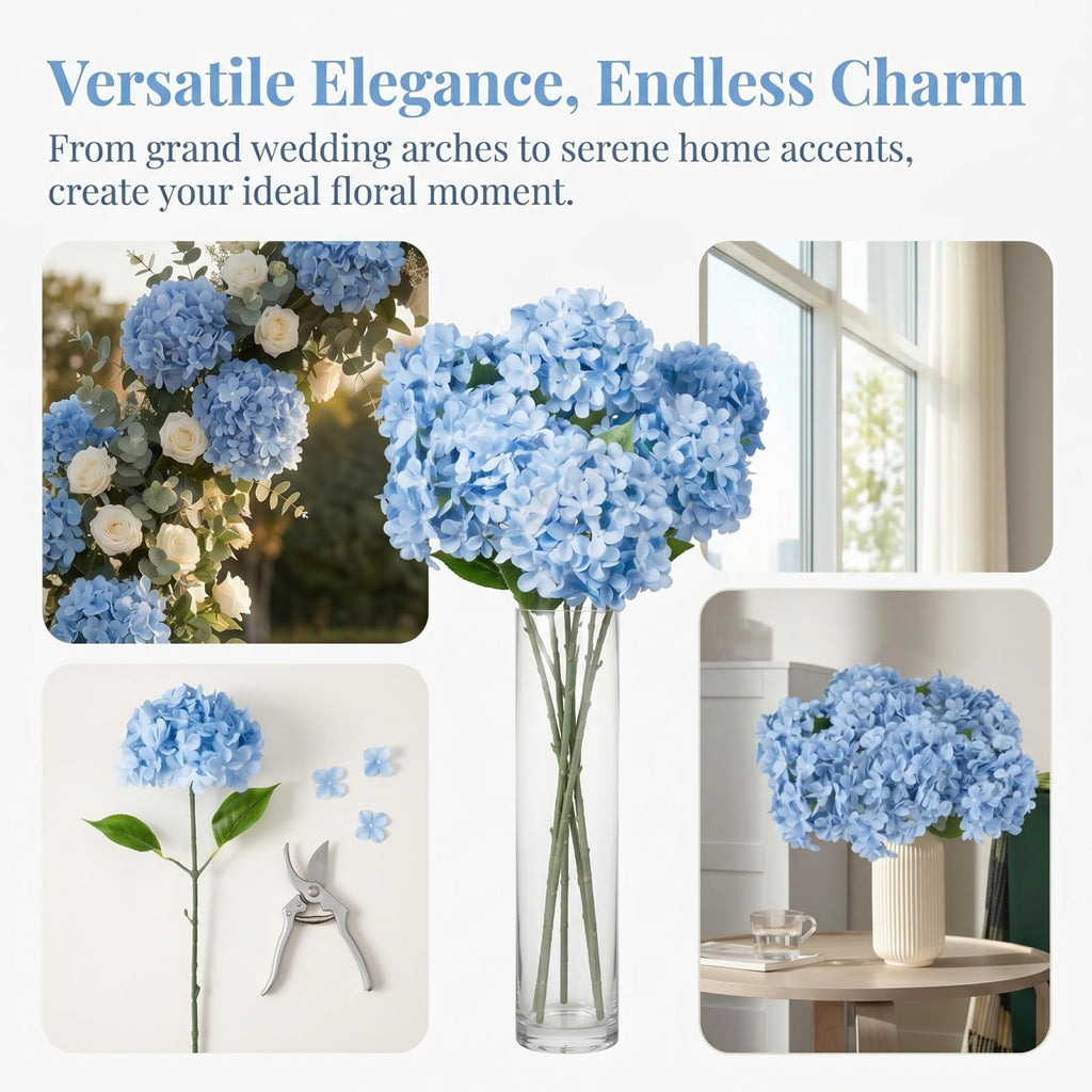 Blue Artificial 10pcs 22" Faux