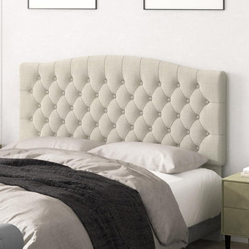 Queen Headboard Only, Upholstered Headboard for Adjustable Bed Linen Tufted Queen/Full Wall Mounted Head Board with