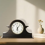 Vintage Farmhouse Mantel Clock - 13 x 7 Inch Quartz Gilt Finish Battery Operated