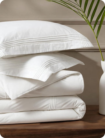 100% Cotton Percale Duvet Cover, Luxury Hotel Duvet Cover, Rope Weave White Comforter Cover, PureWoven