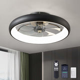 Ceiling Fans with Lights 20'' Flush Mount Fan Remote & APP Control Black Low Profile 6 Wind Speeds Smart Dimmable LED for Bedroom Living Room A101-B0BWXK9RJR