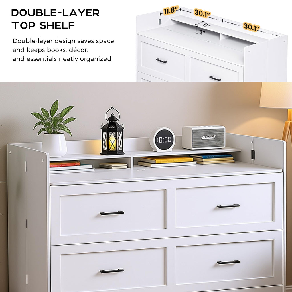Murphy Bed with Storage & Charging Station, Queen Size Murphy Cabinet Bed Hideaway Bed with Motion Sensor Lights