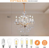 Crystal Chandeliers Light Dining Room_K9 Modern Chandelier Lights for Bedroom - 7 E12 Bulbs Hanging Pendant Lighting Fixtures for Living Room Kitchen Farmhouse Hallway Ceiling Entryway A111-B0F443LL1G