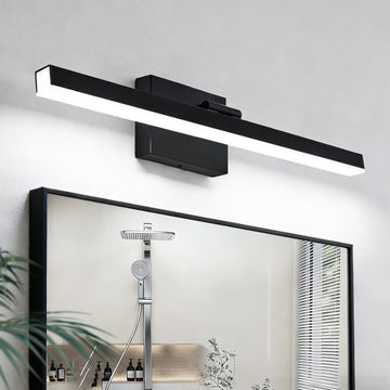 Modern Bathroom Vanity Light 24 inch, Rotatable, 16W Dimmable Led Bathroom Light Fixture Over Mirror, Black Vanity