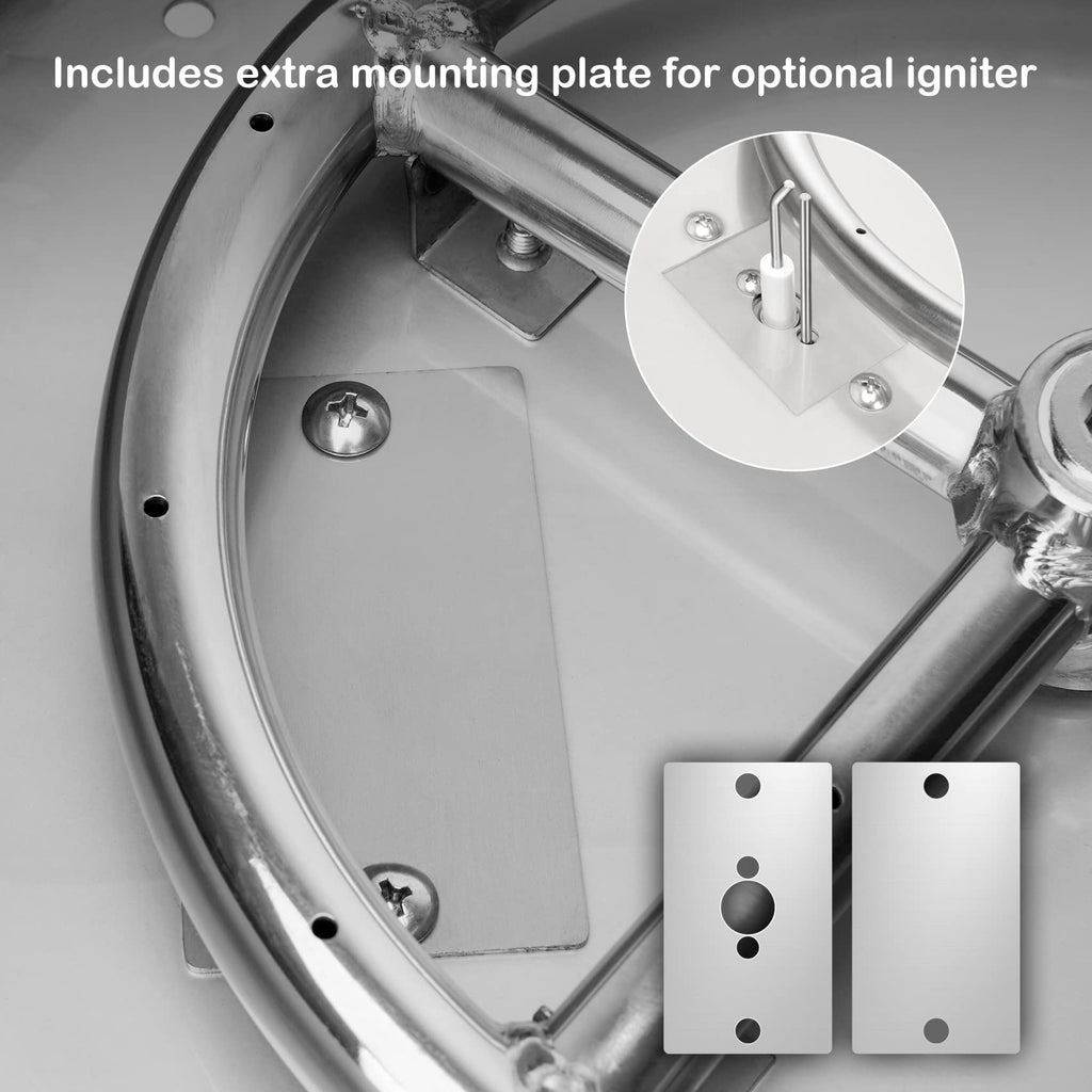 13-Inch Drop-in Fire Pit Burner Pan, Round Fire Pit Insert