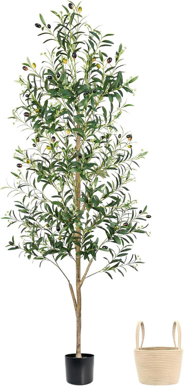 Artificial Olive Tree 6FT, Faux Floor Tree Indoor Outdoor