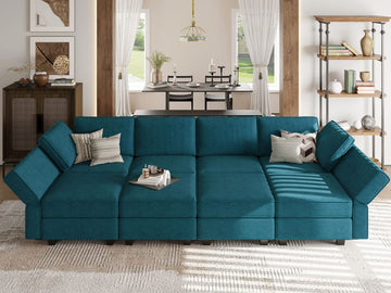 Modular Sectional Sleeper Sofa Bed Convertible Sectional Couches . Peacock Blue Couch