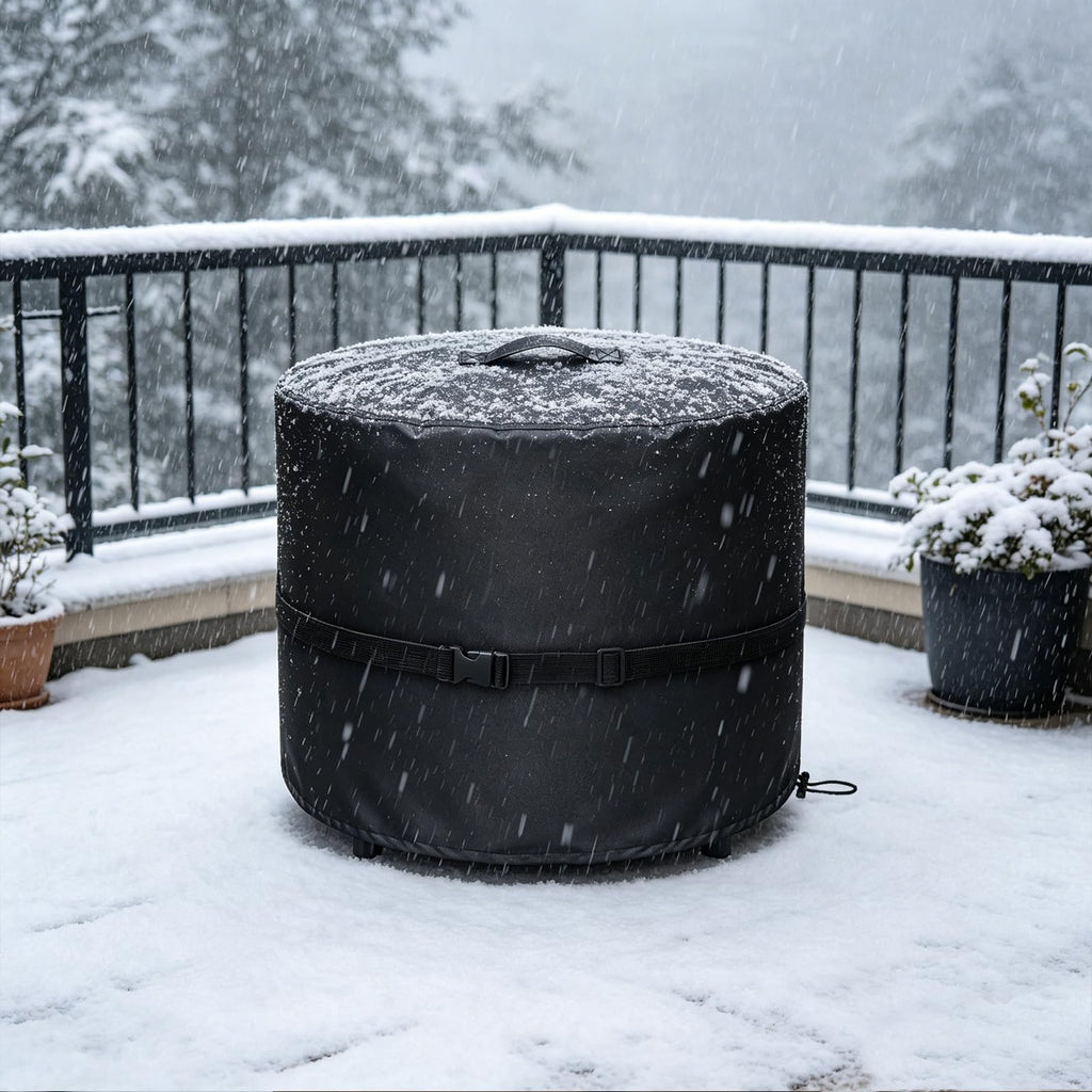 Fire Pit Cover for Outside Propane Firepit Table Round 30 Inch Waterproof
