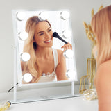 Vanity Mirror with Light Lighted Makeup Mirror Vanity Smart Touch Control 3Colors Dimmable Detachable 10X