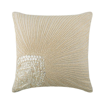 Pillow Covers, Ecru Shams, Peacock Feather Mother of Pearls Pillow Shams, Pack of 2, 24x24 inch (60x60 cm) Pillow