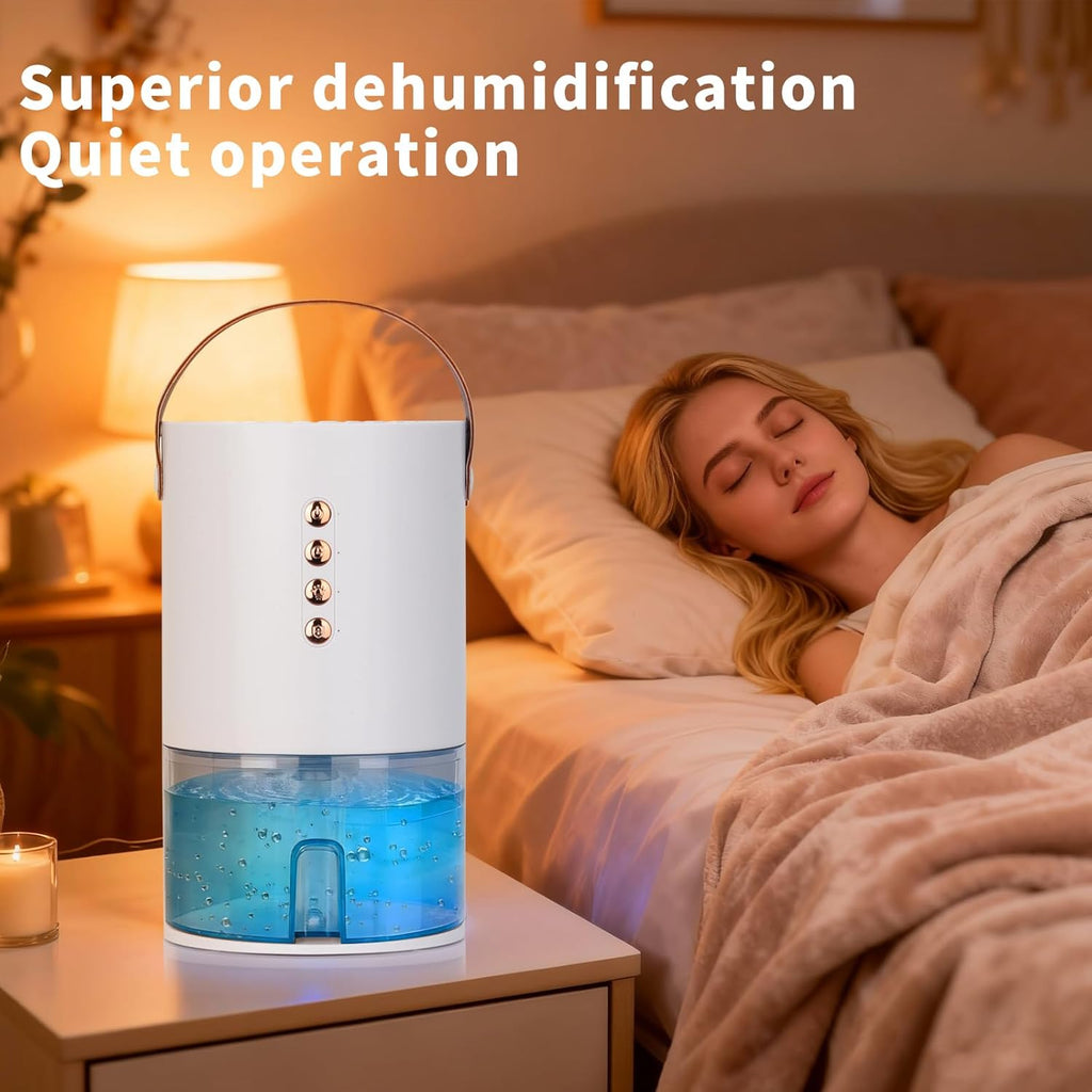 Dehumidifiers for Home, 60 Oz Small Dehumidifier for Basement. Portable Dehumidifier for Bedrooms, Bathrooms, Closets