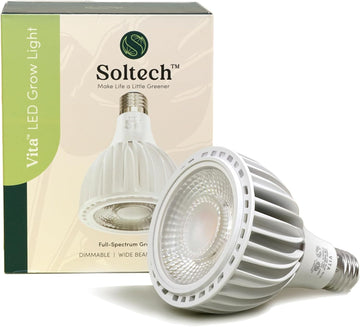 Vita LED Grow Light Bulb, E26 PAR30 Full Spectrum, Dimmable, White