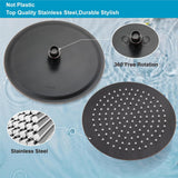 Round Rainfall Shower Head High Pressure Stainless Steel Waterfall Large Rain Shower Head Ultra Thin Design,Oil Rubbed