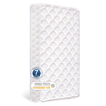 Premium Crib & Toddler Mattress-52"x27.6"x5", 100% Knitted Fabric, Soft Moisture Absorbent & Breathable Crib