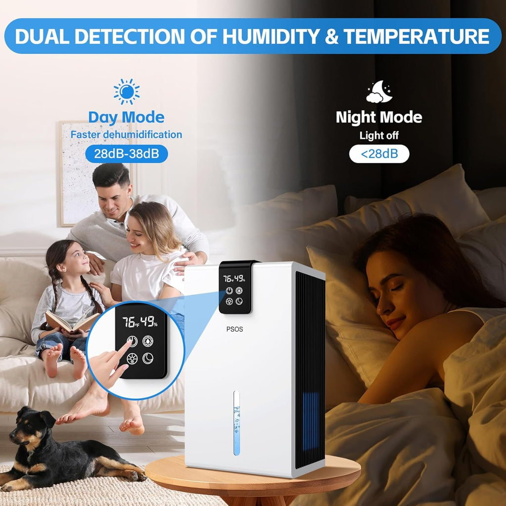 Dehumidifier, 98 OZ Water Tank, Dehumidifiers for Home
