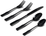 Black Mirror 40-Piece Silverware Set,Service for 8,Stainless Steel Flatware Set,Mirror Cutlery Set,Dishwasher Safe