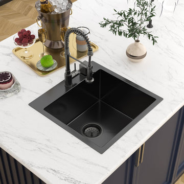 18 In Gunmetal Black Drop Bar Sink