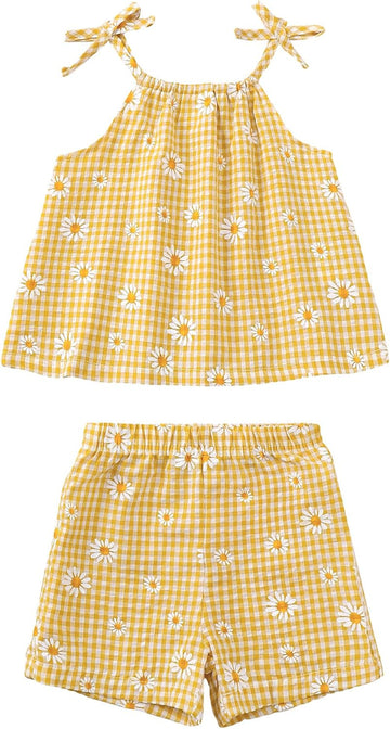Toddler Baby Girl Clothes Summer Outfits Gift Cami Top Shorts Set