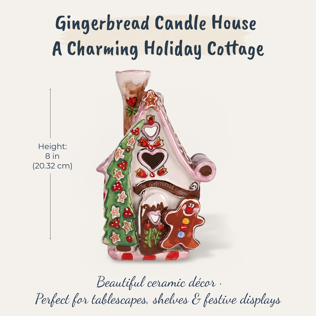 Gingerbread Candle House, 8-inch Height