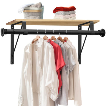 Closet Rod, 17 to 87 Inch Closet Rods 1.3 Inches Heavy Duty Closet Rod Adjustable Closet Rod Closet Rods for Hanging