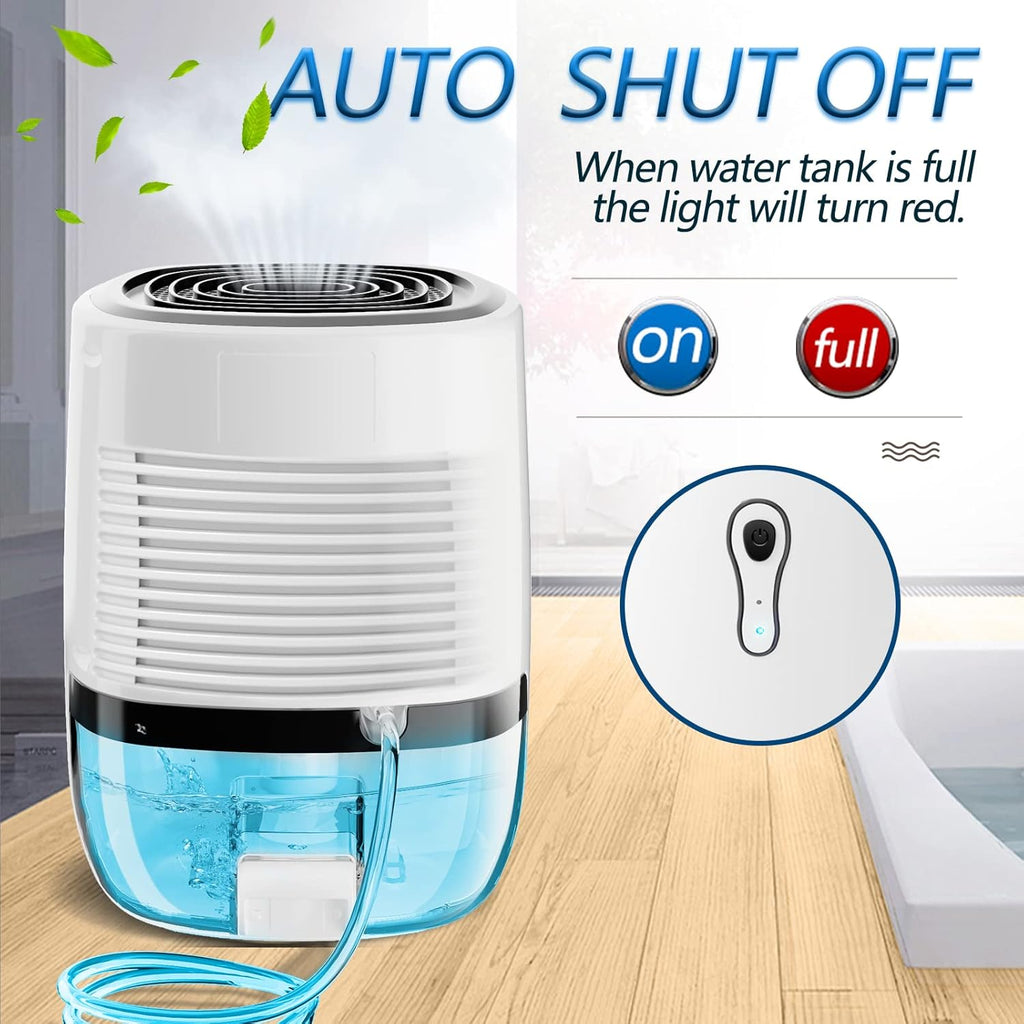 Dehumidifiers for Home 27oz(800ml) Small Auto Shut off Dehumidifiers with Drain Hose