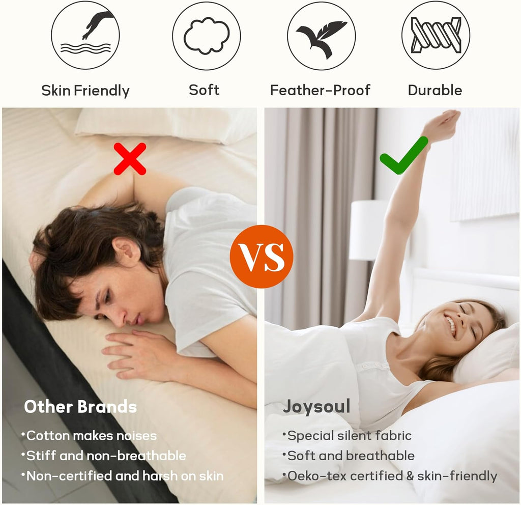 Queen Down Comforter - All Season Ultra Soft Goose Down & Feather Fiber Fill