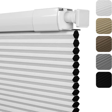 No Drill Blackout Cellular Shades,Brown,18" W x 36" H