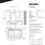 Walk In Tub for Seniors 29 x 52 In Right Drain Wheelchair Accessible Bathtub Dual Therapy 12 Whirlpool Jets 18 Air