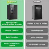 Beer Fridge 108 Can Capacity | Freestanding Beverage Refrigerator with Glass Doo