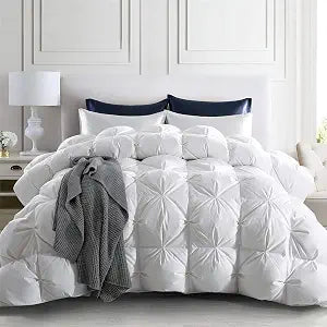 Goose Down Comforter Twin 800 Fill Power, 100% Cotton 93% Goose Down Winter Duvet Insert 700 TC, Heavyweight Cloud