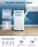 8000 BTUs Portable Air Conditioner,Up to 350 Sq.Ft. Remote Control 48dB Portable AC Unit, Dehumidifier, Fan, Sleep