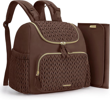 Diaper Bag Backpack, Stylish Mini Baby Bag with Changing Pad