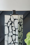Signature Design by Ashley Macaria Modern Table Lamp with 3-Way Switch, White & Black
