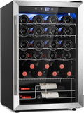 Wine Cooler Refrigerator, Freestanding Wine Fridge with Adjust Temperature（32°F-