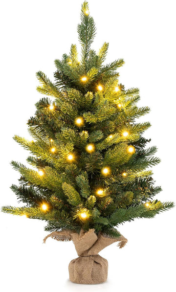 Pre-Lit Tabletop Christmas Tree, 2 to 3 ft, Battery Operated