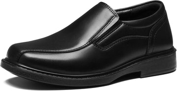 Boys Dress Shoes Slip On Loafers Casual Square Toe Church Shoes