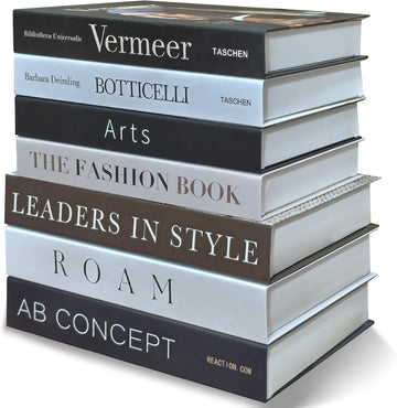 Decorative Books Decor - 7 Pcs Faux Books for Decoration, Fake Stack for Bookshelf, Coffee Table, Designer Decor Set