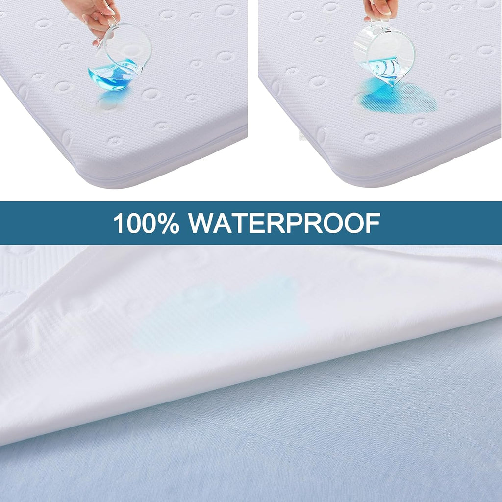 Baby Bassinet Mattress, 42" x 24" x 2" Dual Sided Gel Memory Foam Mattress with Breathable Removable Soft Cover Fit