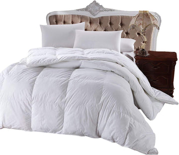 300 Thread Count King/Cal-King Down-Alternative Comforter, Overfilled Duvet Insert 100% Cotton Shell