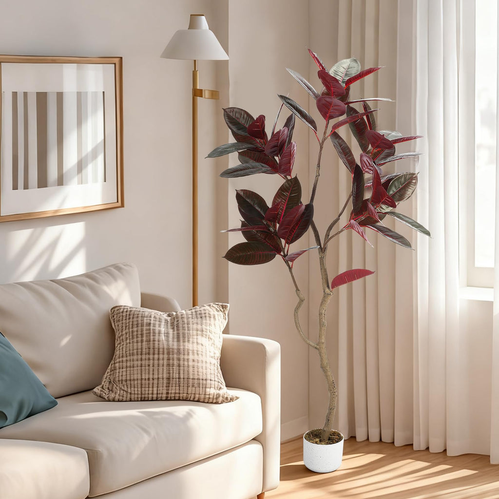 5.1ft Fiddle Leaf Fig Artificial Tree with Planter Pot, Artificial Fiddle Leaf Fig Tree for Indoor and Outdoor Home