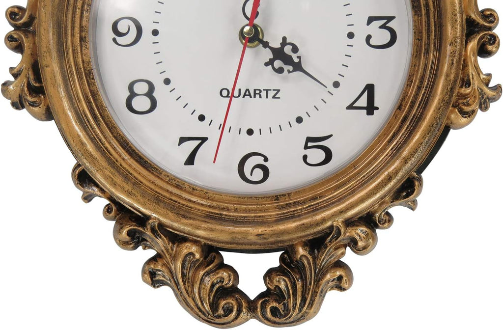 Hand Painted Resin Wall Clock,European Style Retro Vintage Clock Non