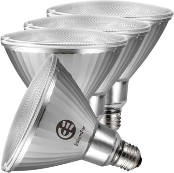 Full-Glass PAR38 LED Flood Light Bulbs Outdoor/Indoor Equivalent 300 Watt, 4000 Lumens Ultra Bright, Non-Dimmable